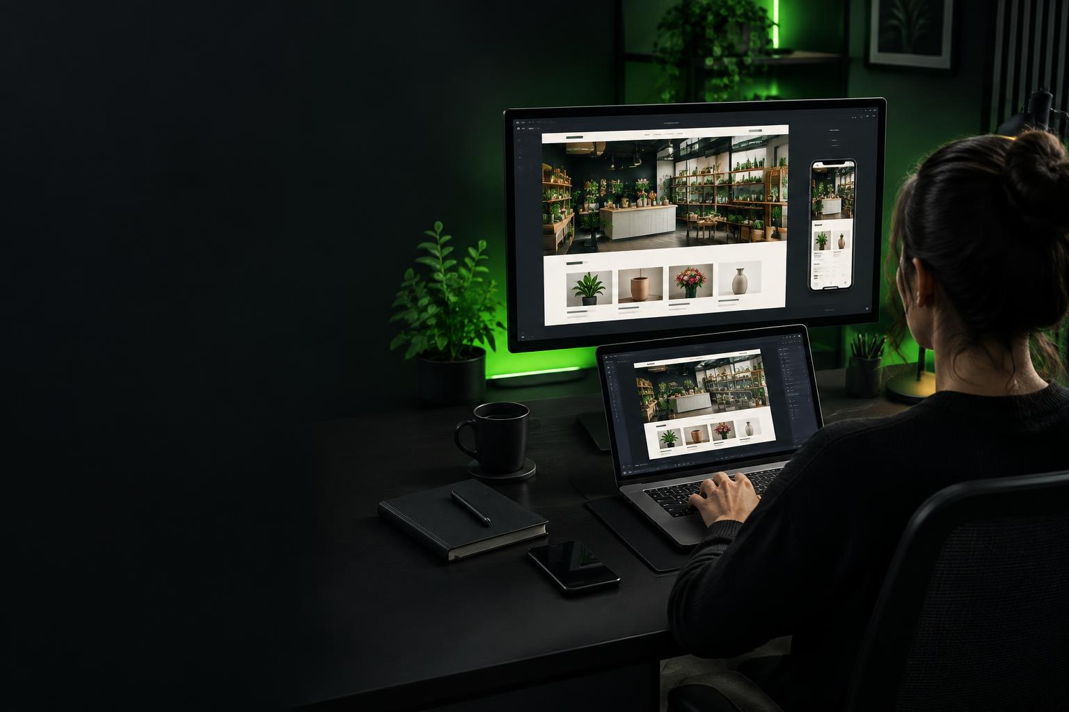 Diseño profesional de una página web para un comercio
